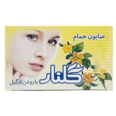 صابون حمام زرد گلنار روغن نارگیل بسته 6 عددی