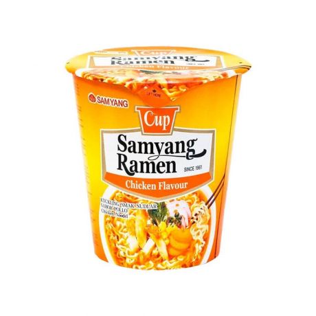 نودل کره ای لیوانی samyang سامیانگ با طعم مرغ 65 گرم