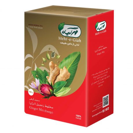 دمنوش گیاهی مخلوط زنجبیل مهرگیاه 75 گرم