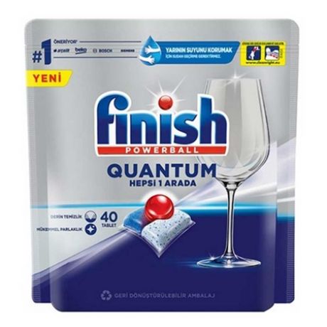 قرص ماشین ظرفشویی Finish فینیش مدل QUANTUM بسته 40 عددی