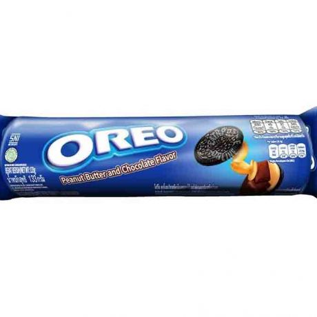 بیسکویت شکلاتی کرمی بادام زمینی Oreo اوریو 123 گرم