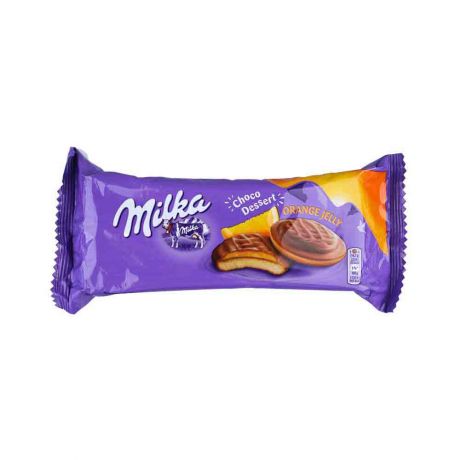 کوکی با روکش شکلات و ژله پرتقالی milka میلکا 147 گرم