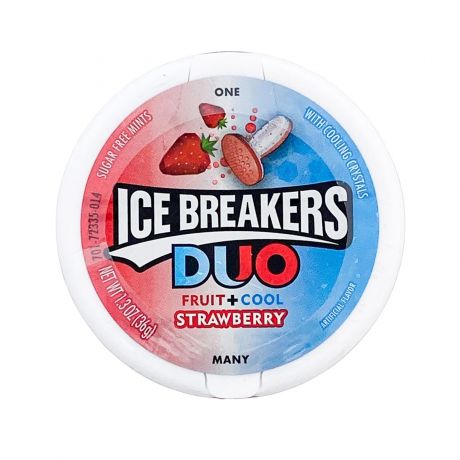 قرص خوش بو کننده دهان آیس برکرز ICE BREAKERS DOU با طعم توت فرنگی مقدار 36 گرم