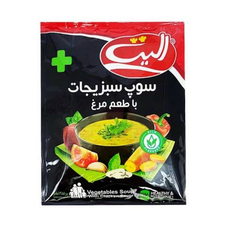 سوپ سبزیجات با طعم مرغ الیت 80 گرم