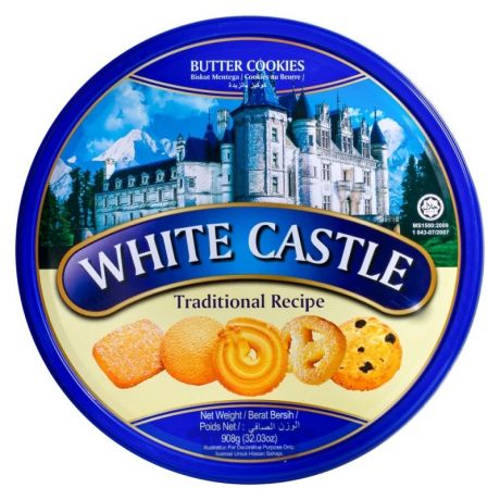 کوکی کره ای جعبه فلزی White Castle وایت کاسل 908 گرم