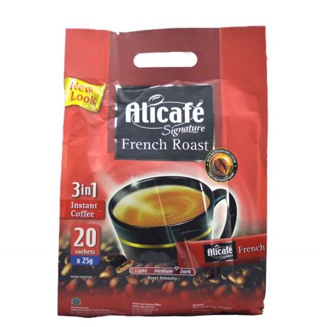 کافی میکس 3 در 1 علی کافه Ali Cafe مدل French Roast Signature بسته 20 عددی