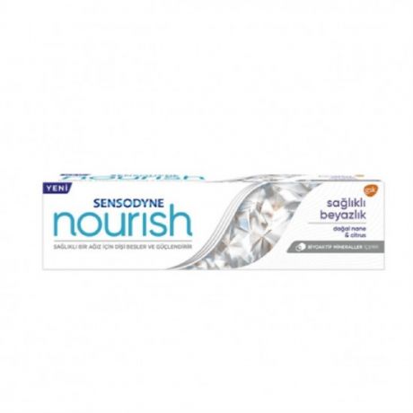 خمیر دندان سفید کننده سنسوداین Sensodyne مدل nourish ضد حساسیت دندان 50 میل