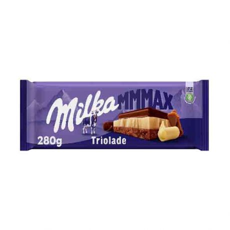 شکلات تخته ای میلکا Milka مدل Triolade حجم 280 گرم