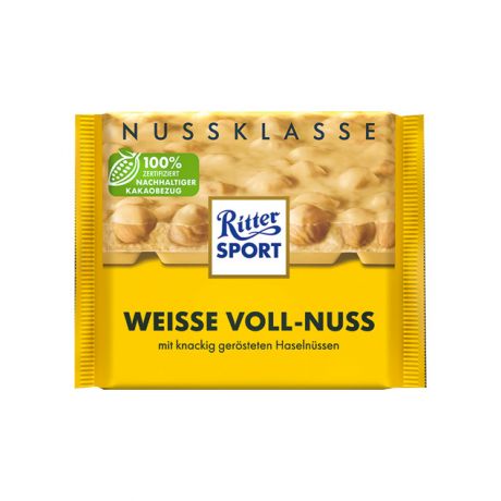 شکلات ریتر اسپرت Ritter Sport شکلات سفید فندق اکسترا 100 گرم