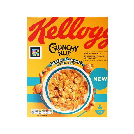 غلات صبحانه کرانچی نات Crunchy Nut کارامل نمکی کلاگز Kelloggs حجم 375 گرم