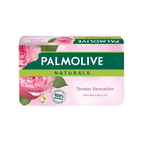 صابون پالمولیو Palmolive مدل Tender & Sensation رایحه شیر و گل رز 150 گرم