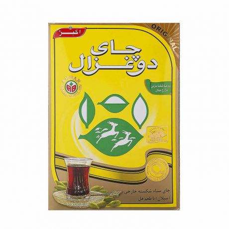 چای سیاه شکسته ( سیلان ) با طعم هل دوغزال 500 گرم