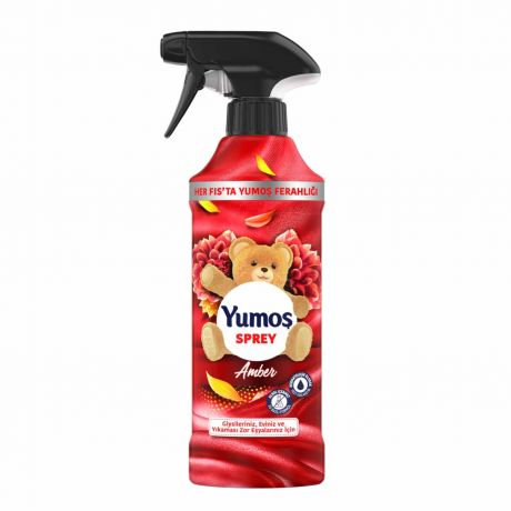 اسپری خوشبو کننده محیط و لباس یوموش Yumos مدل Amber حجم 450 میل