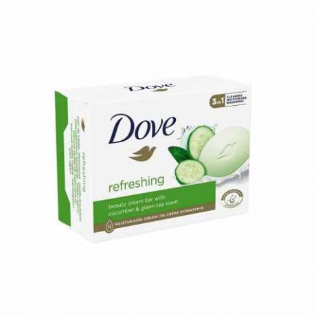 صابون داو Dove حاوی عصاره خیار و چای سبز 3 در 1 مدل Refreshing حجم 135 گرم