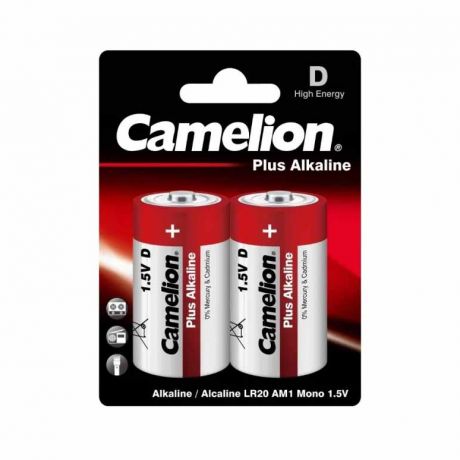 باتری بزرگ کملیون Camelion مدل Plus Alkaline بسته 2 عددی