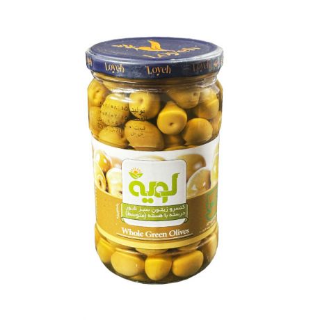 کنسرو زیتون درسته با هسته (متوسط) لویه 650 گرم