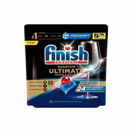 قرص ماشین ظرفشویی فینیش Finish مدل Quantum Ultimate بسته 20 عددی