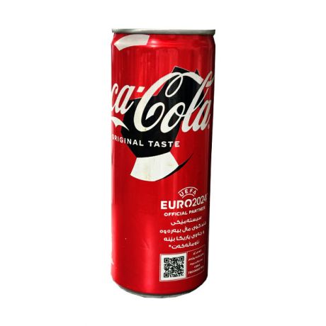 نوشابه گازدار قوطی اورجینال کوکا Coca Cola حجم 250 میلی لیتر