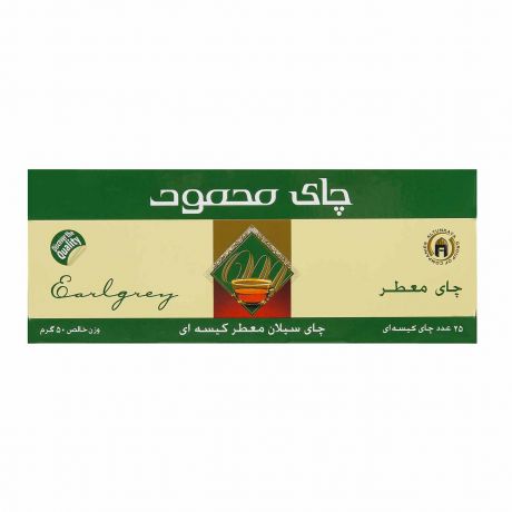 چای سیلان معطر کیسه ای چای محمود بسته 25 عددی 50 گرم