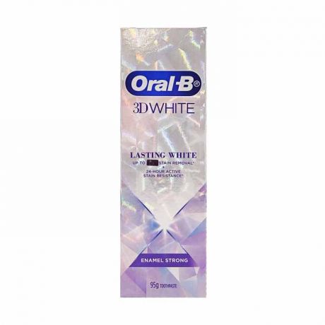 خمیر دندان اورال بی Oral B مدل 3D White Lasting White حجم 95 گرم