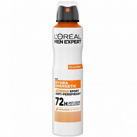 اسپری ضد تعریق مردانه لورآل Loreal مدل Hydra Energetic حجم 250 میل