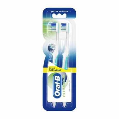 مسواک اورال بی Oral B دوقلو (طرح رنگ تصادفی)