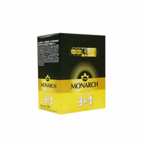 قهوه فوری 3 در 1 مونارچ Monarch مدل Mild بسته 24 عددی