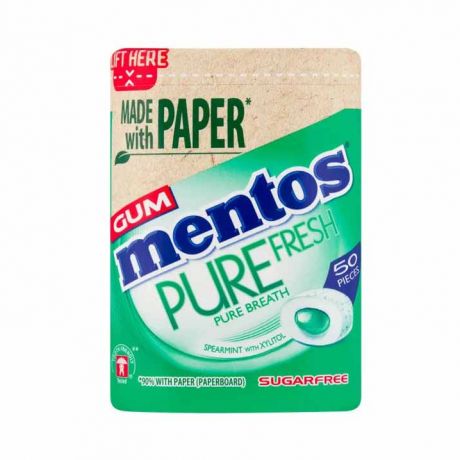 آدامس منتوس mentos نعنایی با زالیتول بدون شکر بسته 50 عددی