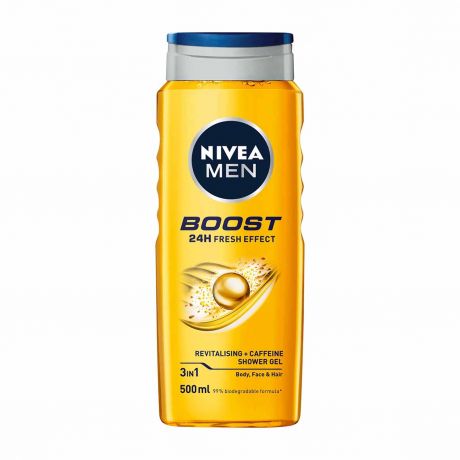 شامپو سر و بدن نیوآ Nivea مدل Boost حجم 500 میل