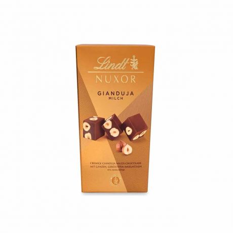 شکلات جعبه ای طعم خامه فندق لینت Lindt مدل Gianduja Mlich حجم 193 گرم