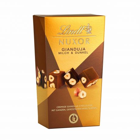 شکلات جعبه ای خامه فندق لینت Lindt مدل Milch & Dunkel حجم 193 گرم