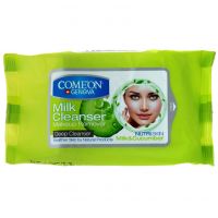 دستمال مرطوب کامان مدل شیرپاکن بسته 20 عددی