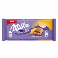 شکلات بیسکویت و کرمی milka میلکا 100 گرم