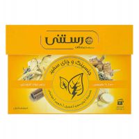 دمنوش گیاهی جینسینگ و چای سفید رستنی تی بگ 14 عددی