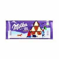 شکلات تخته ای شیری و شکلات سفید میلکا milka مدل Sweet Winter حجم 100 گرم