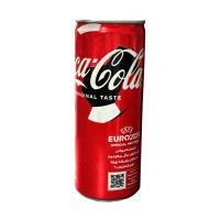 نوشابه گازدار قوطی اورجینال کوکا Coca Cola حجم 250 میلی لیتر