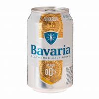 نوشیدنی مالت قوطی هلو (بدون الکل) باواریا Bavaria حجم 330 میل