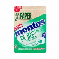 آدامس منتوس mentos نعنایی با زالیتول بدون شکر بسته 50 عددی