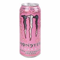 نوشیدنی انرژی زا مانستر Monster(بدون شکر)  مدل Ultra Strawberry Dreams حجم 500 میل