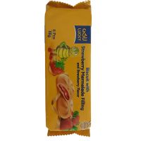 بیسکویت با مغزی توت فرنگی لاکی 88 گرمی