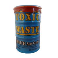 آبنبات ترش بشکه ای TOXIC WASTE آبی 42 گرمی